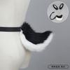 Cute and sweet removable rabbit ears plush tail handmade beast ears tail set rabbit mother cos props