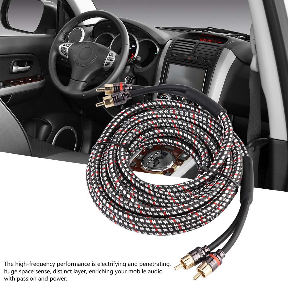 4.8m Car Home Stereo Audio Rca Signal Cable Amplifier Subwoofer Cable Wire Adapter