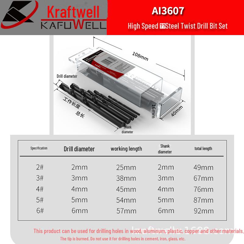 Kraftwell Woodworking Drill Bit Set with Impact Hammer Drill Guide, Strong Sleeve and Batch Head