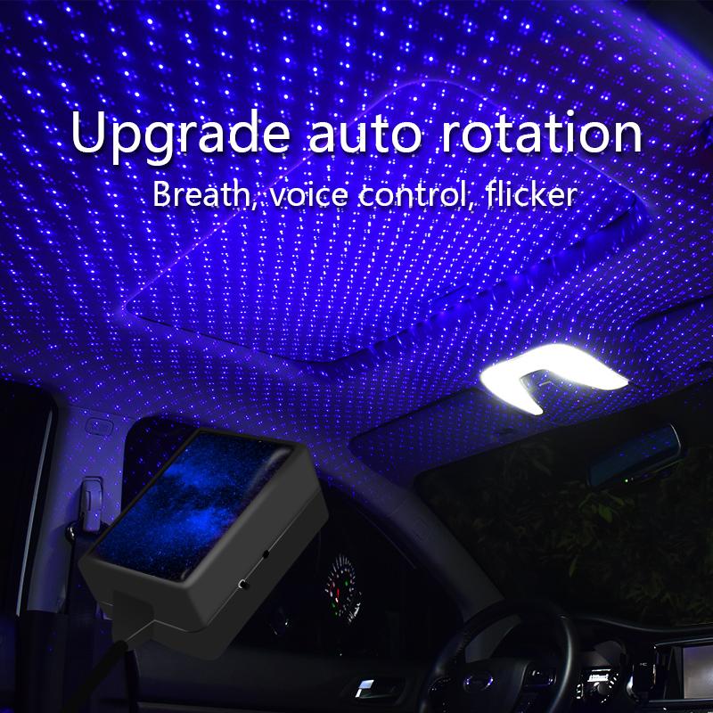 Auto USB starry sky car roof star decoration light ambient light music Rhythm control car interior led starry light for car Neon Lights 4