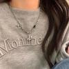 Sweet and cool lava love necklace women's tide niche high-end design sense sweater chain versatile personality sweater chain men