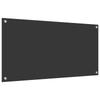 Kitchen Backsplash Dark Gray 100 x 50 cm Tempered Glass