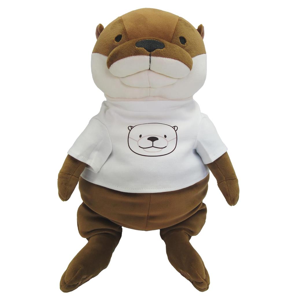 Morisaka Global Mochi Series Large T-Shirt, Mochi Kawaii FACE, 15 x 1.5 x 10 cm, for Plush Toys, Cute Smile Face, Mochiburu, Mochineko, and More