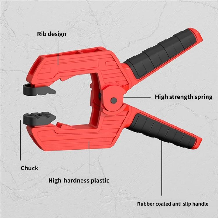 3/4/6/9Inch Plastic Adjustable Woodworking Clamps Wood Working Tool Spring Clip Carpentry Clamps Photography Studios