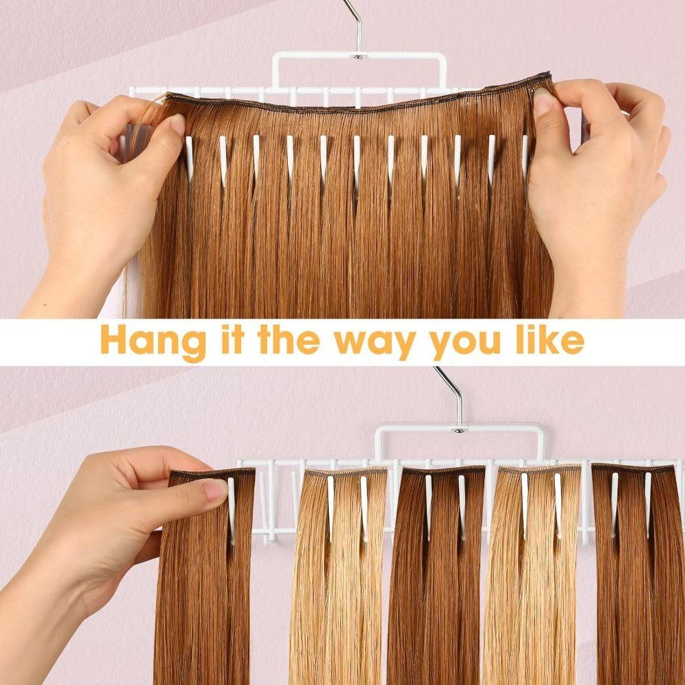 Multi-layer Hair Hair Extension Holder Portable Wigs Carrier Hook Hair Hanger Holds  Washing