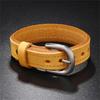 Handmade Beaded Bracelet Leather Bracelet Fashion Wrist Accessory Stylish Daily Wear Bracelet Leather Texture for Man