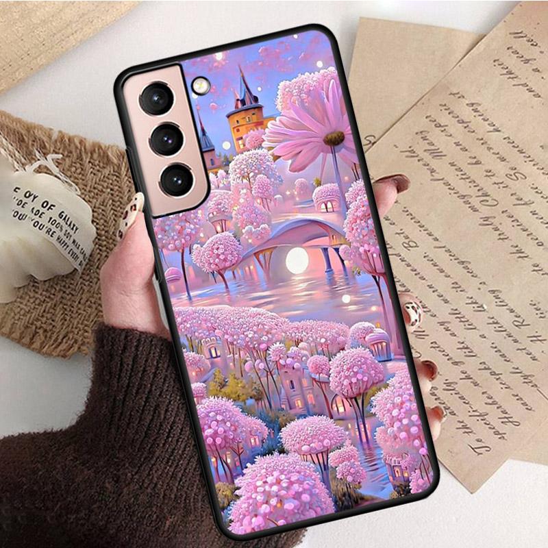 Nature Flower Peony Rose Heaven Case for Samsung Galaxy S22 S20 Note20 Ultra S20 S22 S21 S10 S9 Plus S10E S20FE Note10Plus Note9