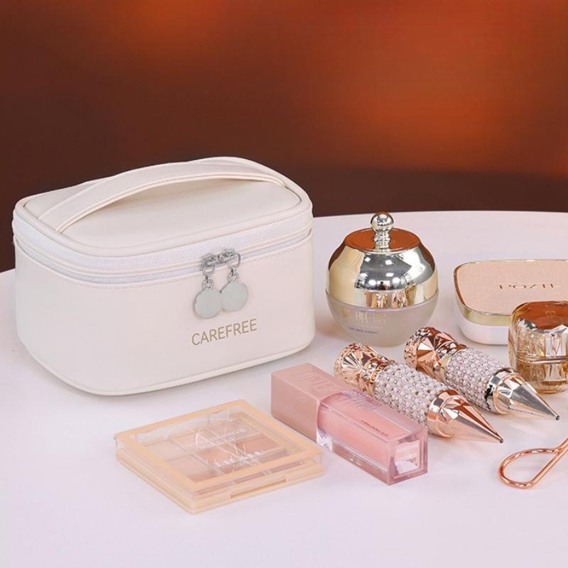 New Multifunctional PU Cosmetic Bag Women Large Capacity Travel essentials Makeup Organizer Case with Compartments