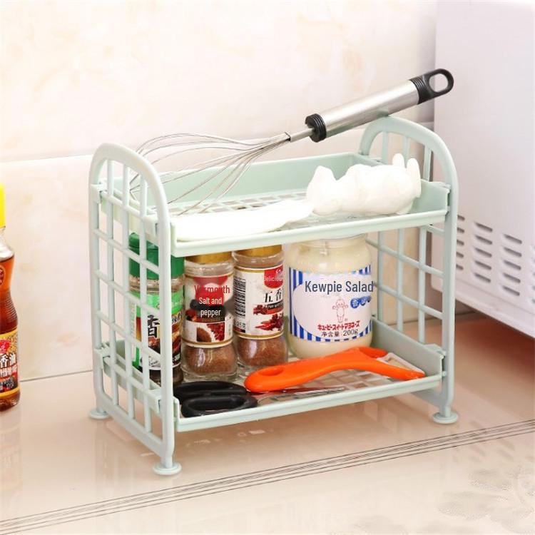 Doppelschichtiges abnehmbares Desktop-Aufbewahrungsregal für Schreibtische im Wohnheim