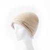 Pure Cashmere Autumn and Winter New Style Women's Cable Rolled Edge Thickened Ear Protection Warm Toe Cap Knitted Hat