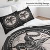 3D Anime Bedding Set Evil-Satan Demon Skull Printed Duvet Cover Set With Pillowcase Bedspread Boy Teens Adult Queen King Size