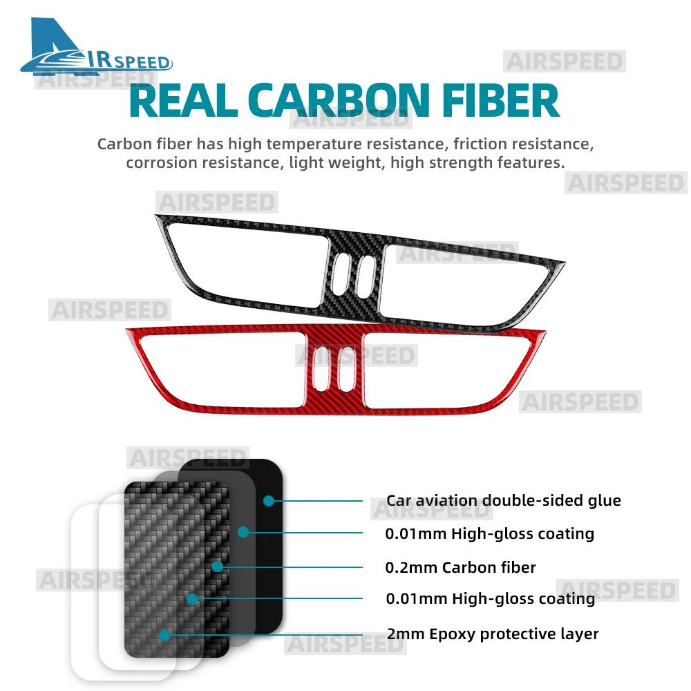 Real Soft Carbon Fiber For Mercedes CLS C219 2004-2010 Car Dashboard Central Control Air Vent Panel Trim Sticker Interior Parts