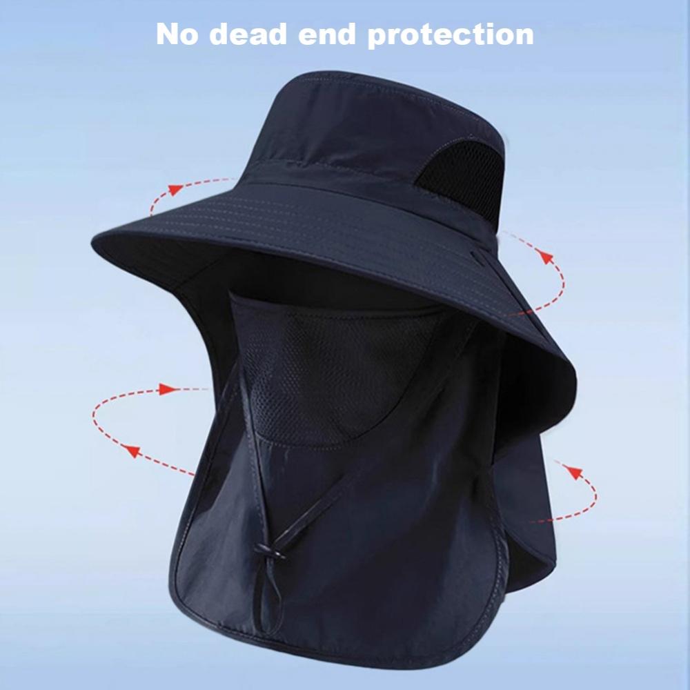 1pc Summer Sun Hats Neck Flap Fisherman Hat UV Protection Outdoor Hunting Fishing Cap For Hiking Camping Visor Bucket Hat