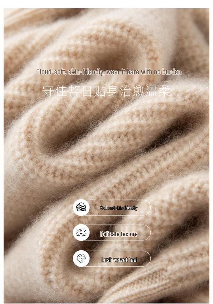 Elegant Lapel Cashmere Knitwear: Women's Long Sleeve Doll Collar Casual Sweater