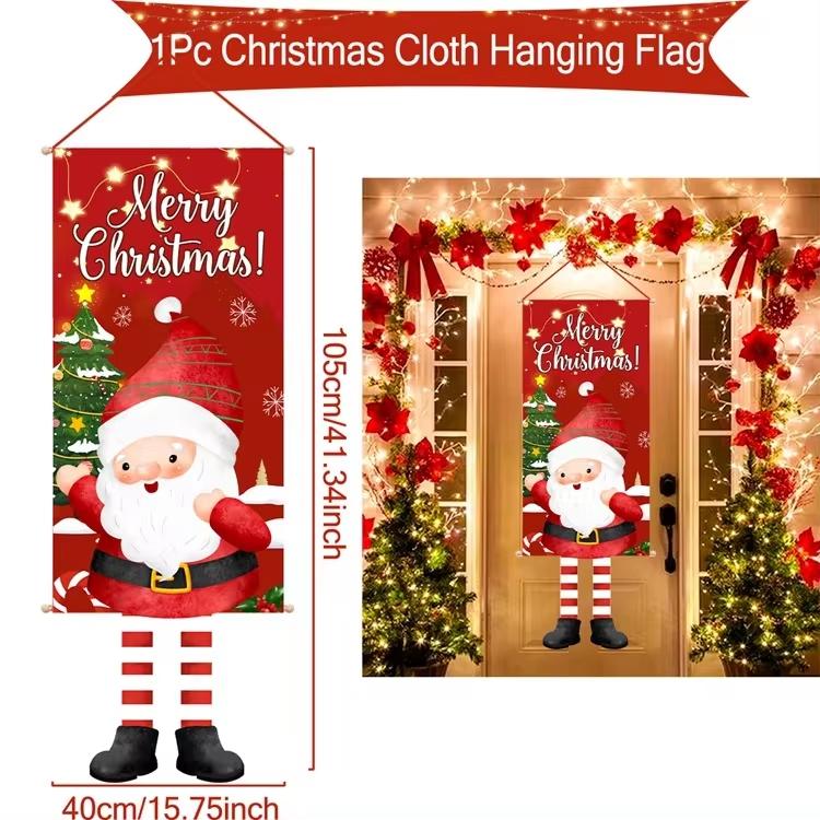 Merry Christmas Hanging Flag Christmas Decorations For Home 2026 Christmas Door Banner Xmas Gifts Navidad Happy New Year 2026