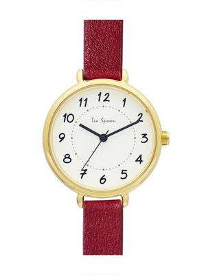 [Follow] Watch Tea Spoon Nickel Free Simple Index Watch H04419A-1 RD Ladies Red