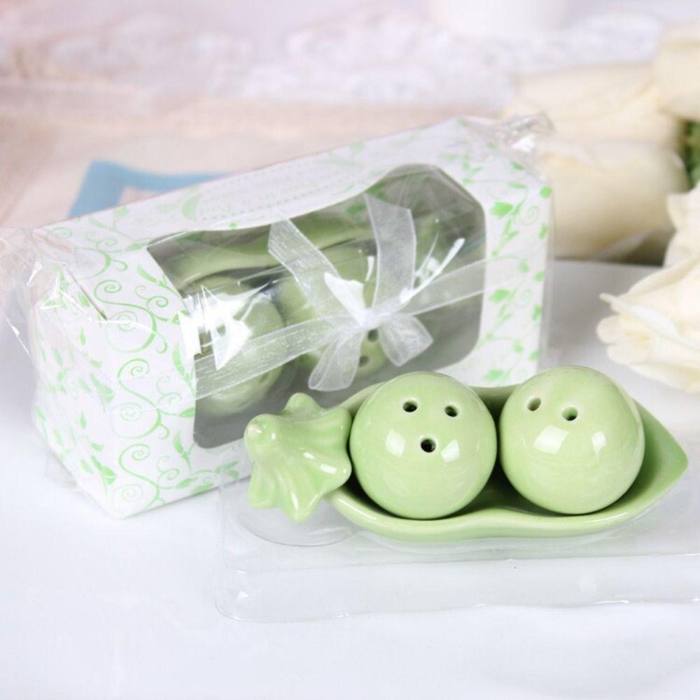 Pea Shape Pea Pod Seasoning Jars Spice Bottle Spice Jars Generic Pepper Jars  Party