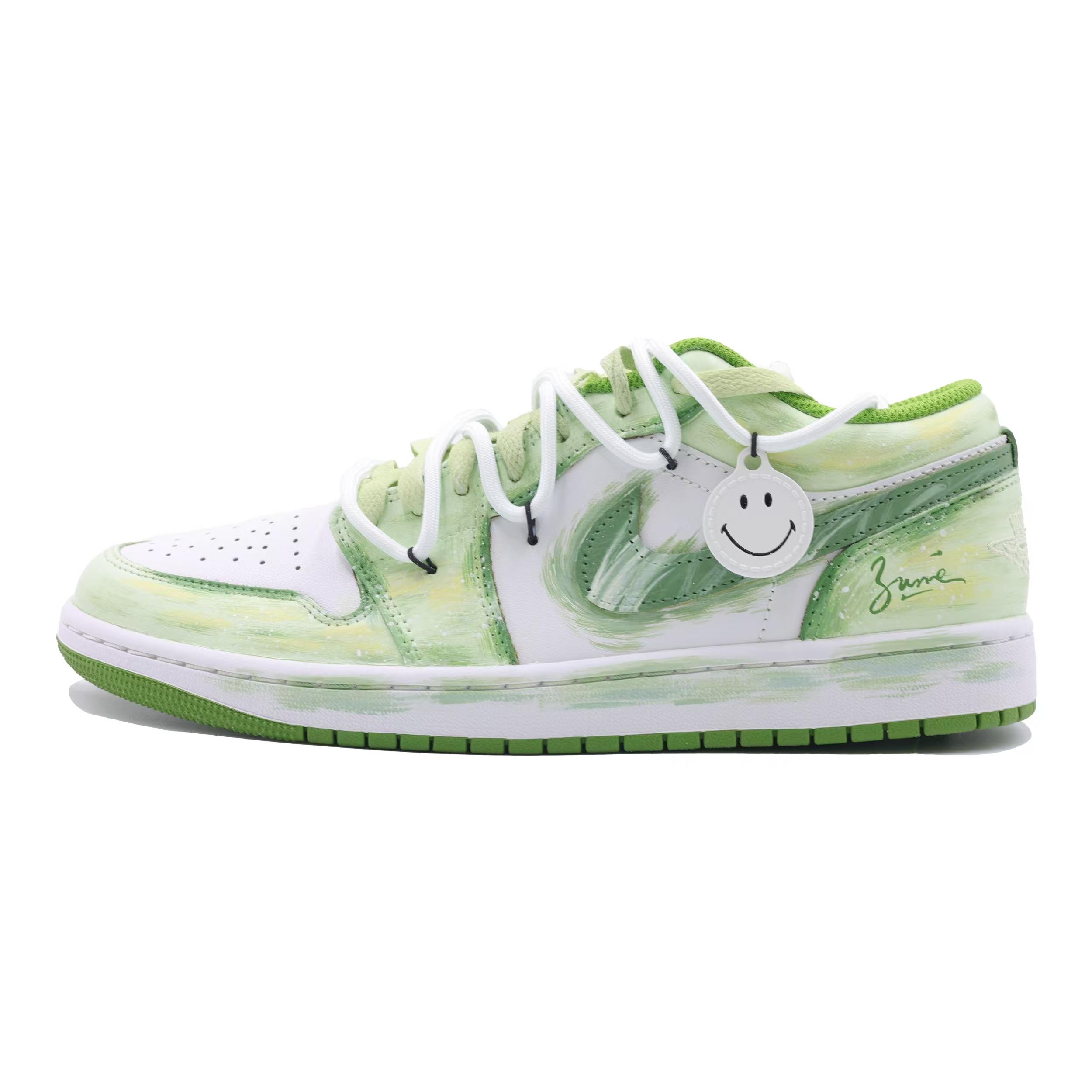 

Jordan Air Jordan 1 Twilight Green Light Abrasion Resistant Low top Skateboard Shoes Unisex HF4823-100(Team ) 35.5