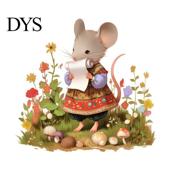 DIY Story Scene Wall Decor Cartoon Mouse Sticker, Cute Fairy Tale Decal, PVC Waterproof Decorative Gifts for Children Art Decors, Self Adhesive Mural