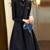 Fake Two-piece Jacquard Dress for Women In Autumn New Style A-line Skirt Large Size Skirt
