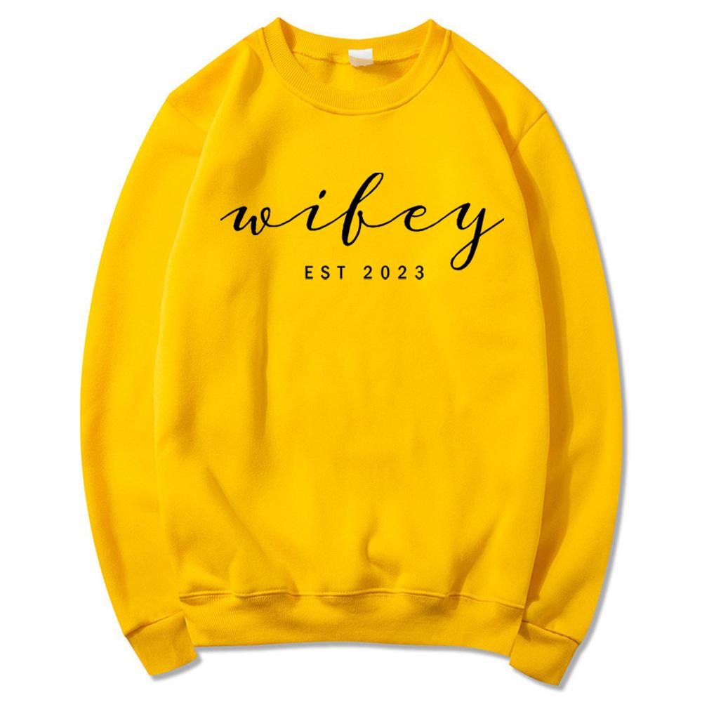 Wifey EST mikiny Svatební svetr Svatební košile Funny Wife Tričko Dárek pro ni Ženy Trendy estetické mikiny Topy