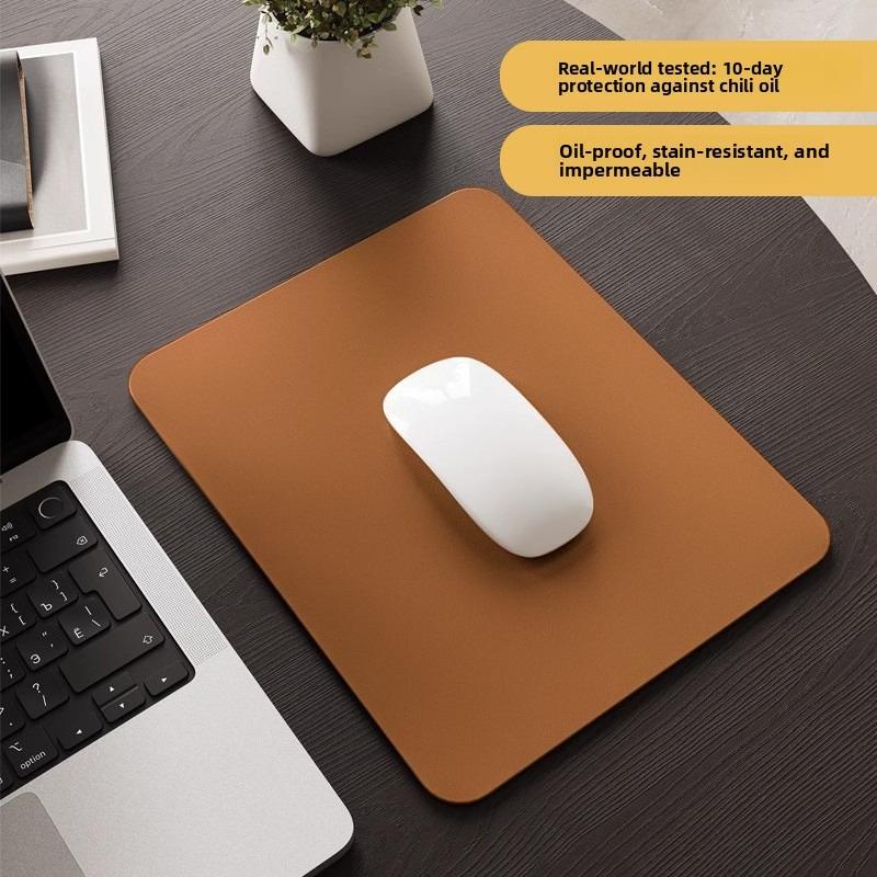 Premium Leather Mouse Pad, Desk Mat, Office Desktop Protector, Leather Dorm Room Laptop Keyboard Mat
