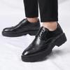 Erkek Brogue Yüksekliği Artırılmış Elbise Ayakkabıları Centilmen Takım Asansör Ayakkabıları Oxford Görünmez Topuk 4/7/9CM Platform Düğün Erkek Ayakkabıları