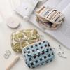 Striped Polka Dot Quilted Cotton Mini Coin and Makeup Purse