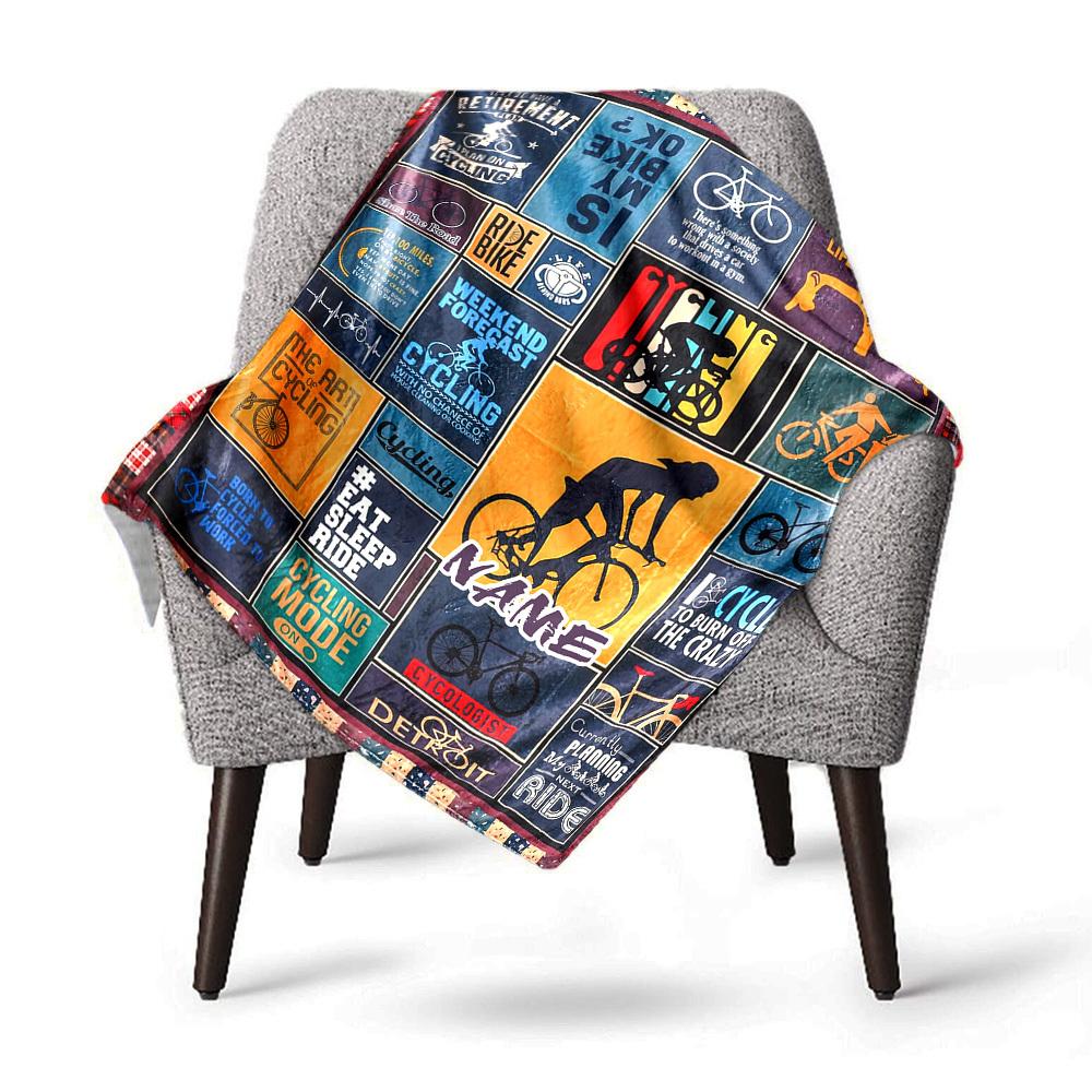 Cycling Life Behind Bars Home Customize Your Name Blankets Comfortable Soft Lightweight Allseason Multipurpose Blanket For Picnics Sofas Offices Beds