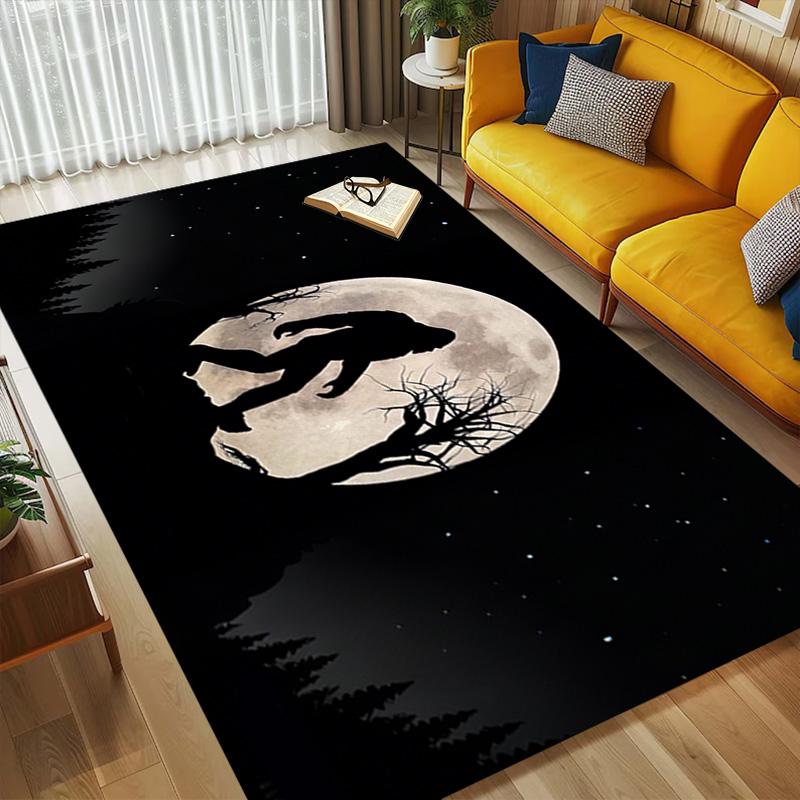 Moonlit Silhouette Living Room Nonslip Area Rug Soft Carpet For Bedroom Game Playroom Sofa Office Home Decor Doormat Christmas Gift C929463