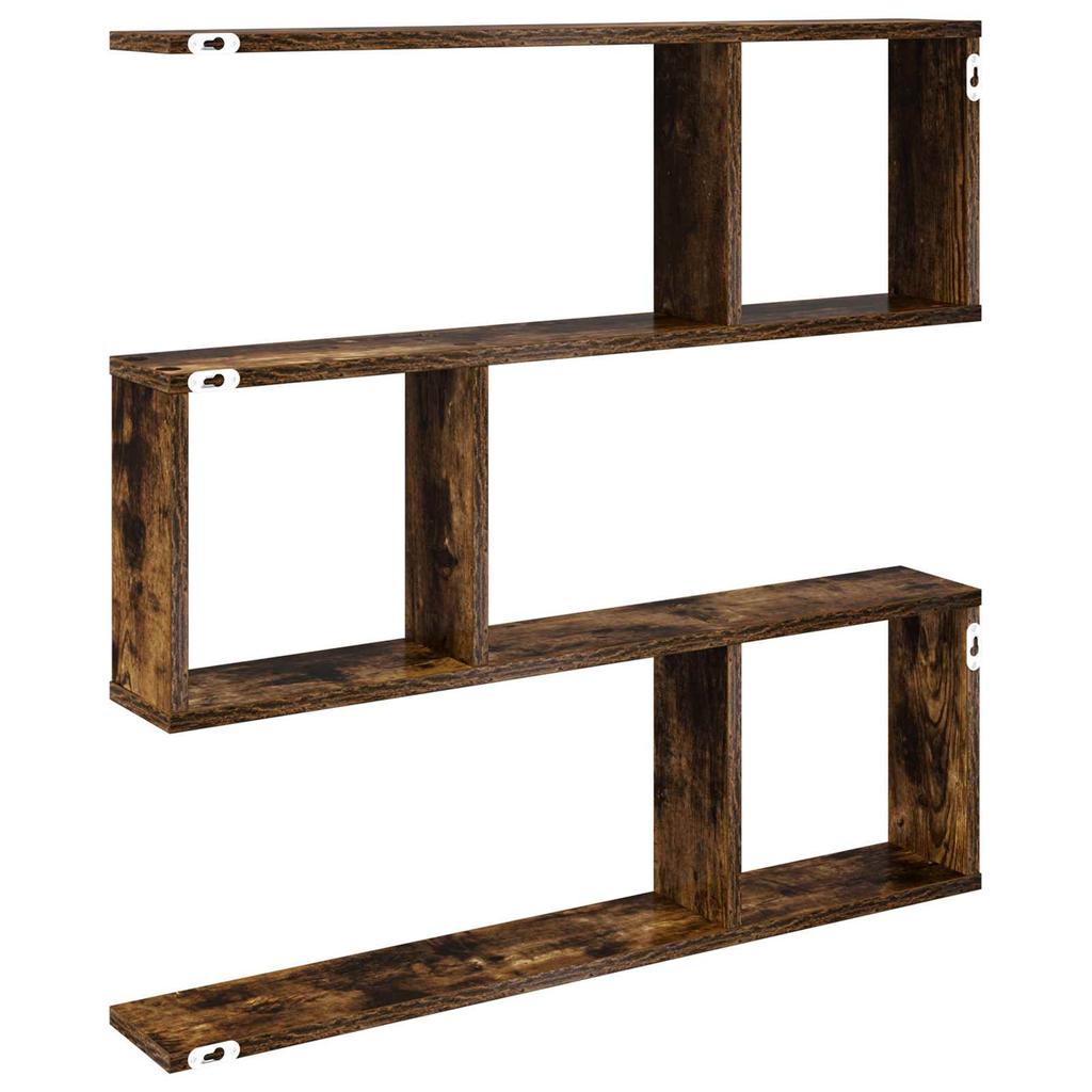 Wall Shelf Smoked Oak 80 x 12 x 79.5 cm Engineered Wood