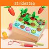 Wooden Carrot Pulling Fishing Insect Catching Toy For Cognitive Playtime Growth