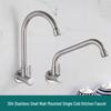 LANGZHIWEN 304 Stainless Steel Single Cold Wall-Mounted Faucet