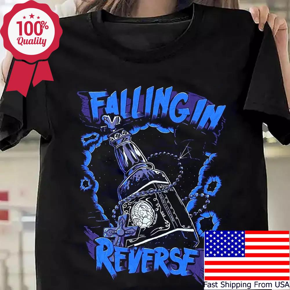 Редкая черная футболка с коротким рукавом группы Falling in Reverse, все размеры, унисекс S