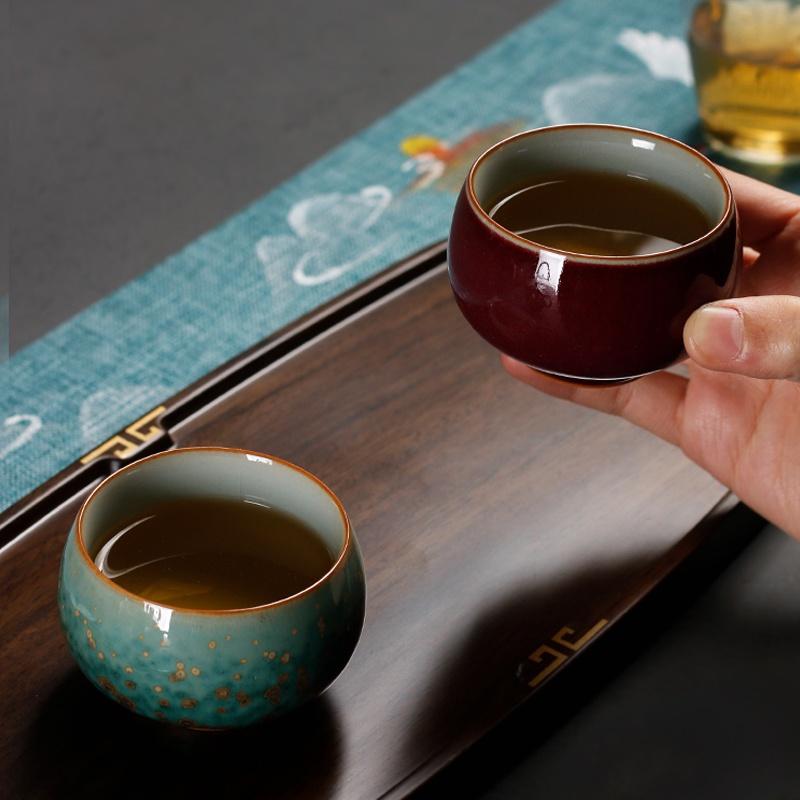 Japanese Ceramic Tea Cup Kiln Change Petal Kung Fu Tea Set