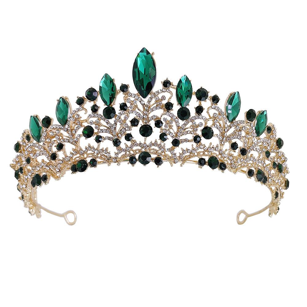 New Bridal Headwear Baroque Exquisite Crown Bride Light Gold Crown Wedding Accessories Crown Hair Accessories