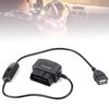 18.7in OBD2 USB Power Charging Cable 16Pin Connector Charger for Car GPS DVR Camera