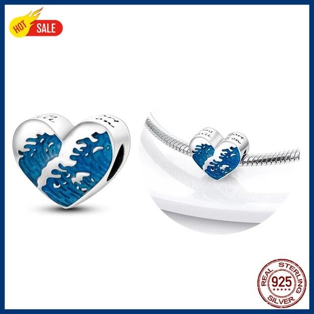 100% 925 Sterling Silver Firefly Charms Evil Eye Air Balloon Blue Charms FitNew Original Bracelet DIY Jewelry Making