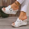 35-43 Plus Size Shoes for Women Summer Fashion  Women Slip on Platform Wedge Comfortable Non-slip Sandals Casual Women Slippers