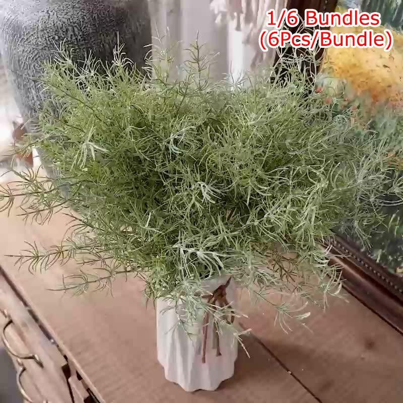 1/6 Bundles Vase Filler Christmas PVC Bohemian Artificial Pampas Grass Bouquet Elegant Floral Arrangement Weddings