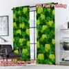 2D FLAT PRINTING 2pcs Curtains (Without Rod) St. Patrick's Frogs Chic Curtain Fabric Prints Light Filtering Curtains Crescent