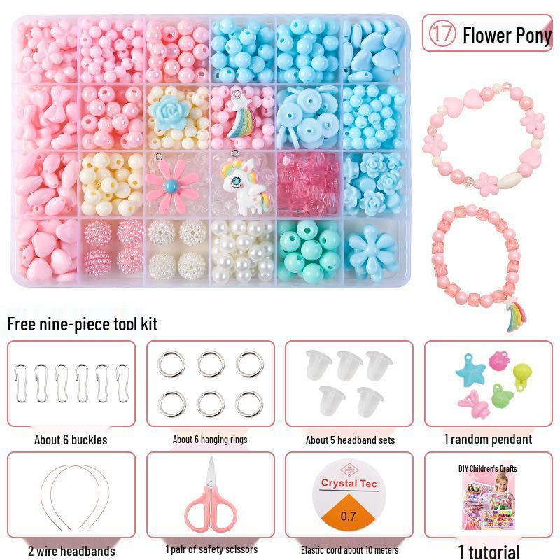 Kids' Handmade Bracelets DIY Gift Set for 8-Year-Old Girls - Beading Materials Included