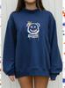 Trendy Casual Women's Sweatshirt: Versatile Mid-High Collar, Comfortable Loose Fit, Long Sleeve for Spring & Autumn.
