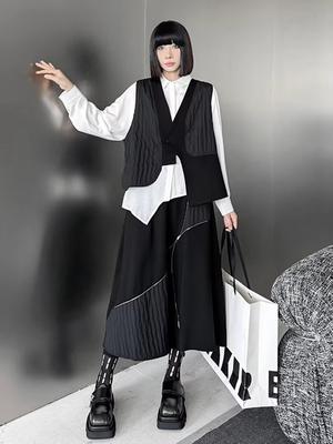 Zipper Patchwork Asymmetrical Sets GMM1266