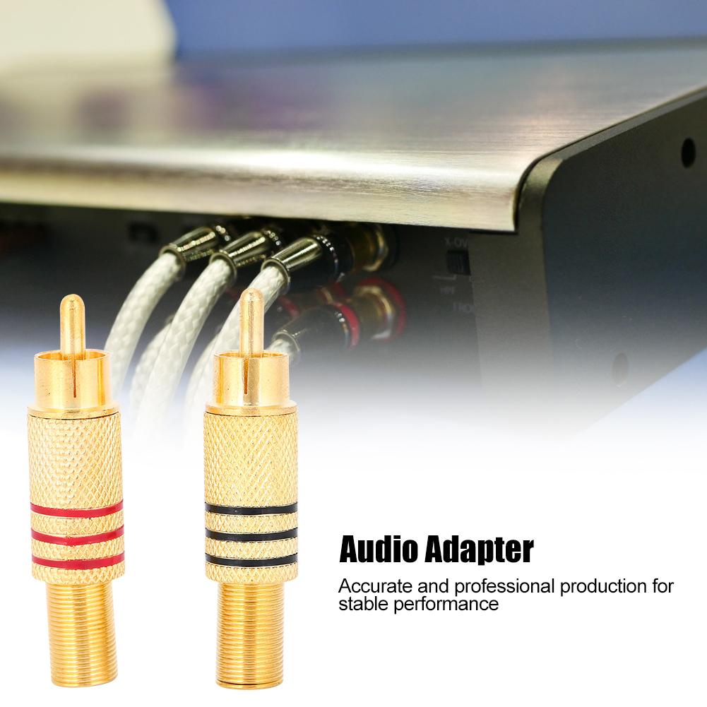 20Pcs RCA Connector Zinc AV Audio Plug Replacement Kits for Home Audio Equipment