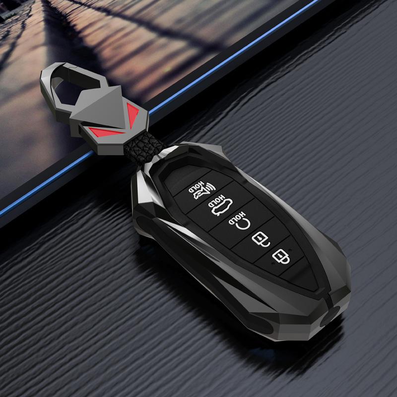 For Hyundai Palisade Limited  Palisade Sel  Elantra Sel Elantra Santa Fe Veloster 5 Bottons Alloy Car Key Case Cover