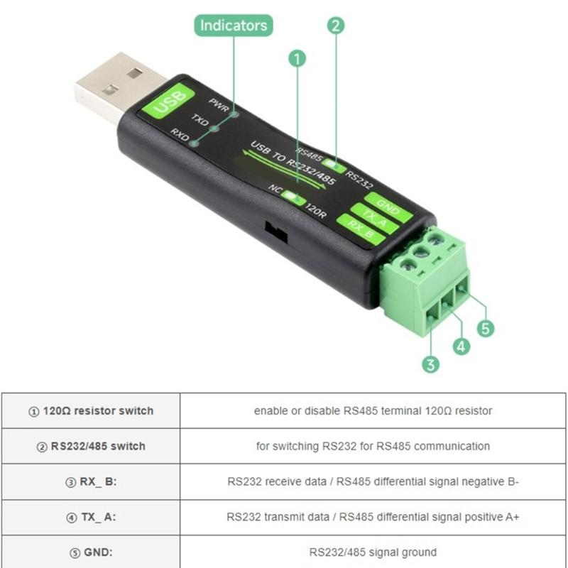 FT232RNL Převodníky rozhraní USB na RS232/485 Průmyslové vícenásobné ochranné Komunikační USB adaptéry
