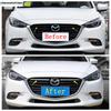 Car Front Hood Grille Grill Racing Strip Decoration Cover Trim For Mazda 3 2017 2018 ABS Chrome / Red Accessories Exterior Kit
