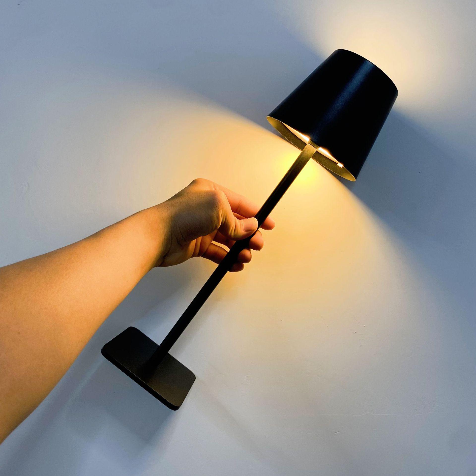 

Nordic Wrought Iron Touch Table Lamp - Modern Minimalist Bedside Night Light