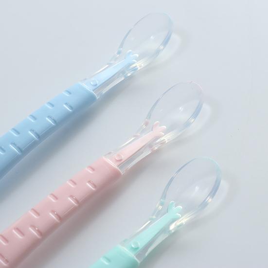 Baby-Obstlöffel, Doppelkopf, leicht zu reinigen, Edelstahl, multifunktionaler Fütterungslöffel für Säuglinge